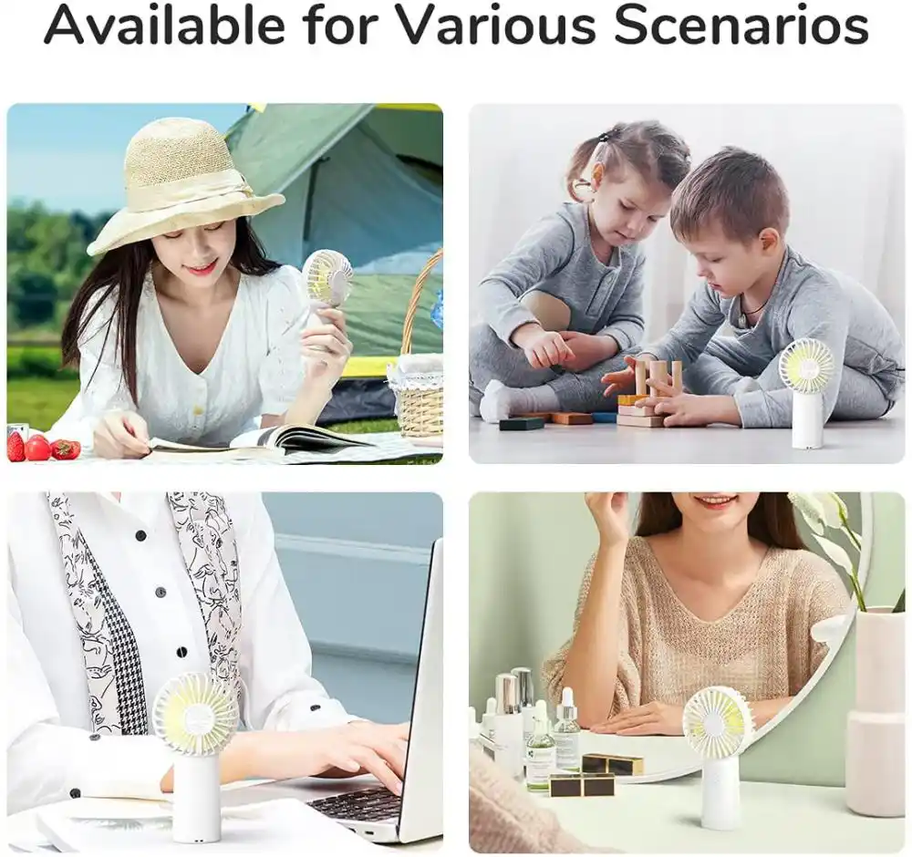 Jisulife Fa20X Turbocharged Portable Handheld Fan With 4000Mah Battery D