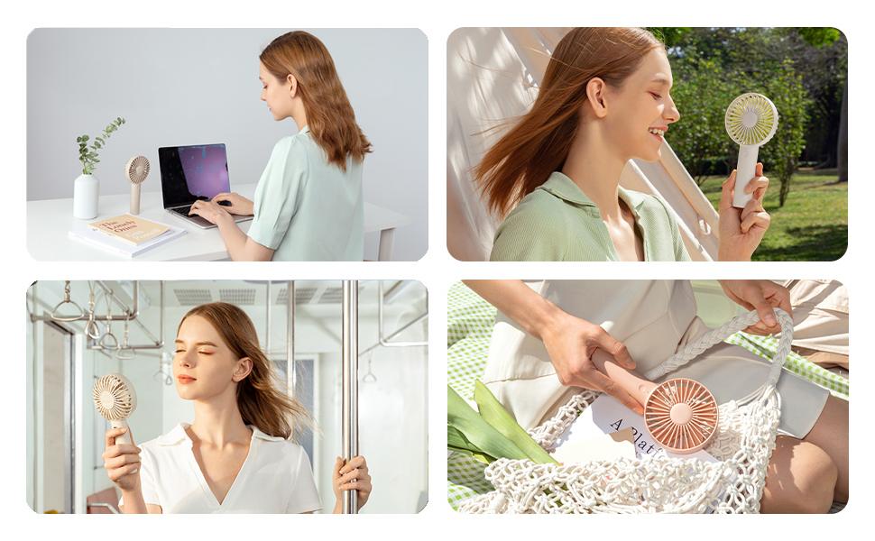 Jisulife Fa21 Handheld Fan Portable Small Fan With 3 Speeds B