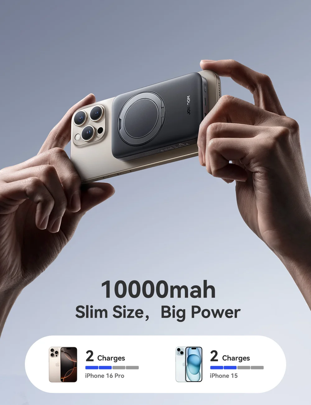 Joyroom Jr Pbm12 22 5W 10000Mah Wireless Power Bank With Kickstand C