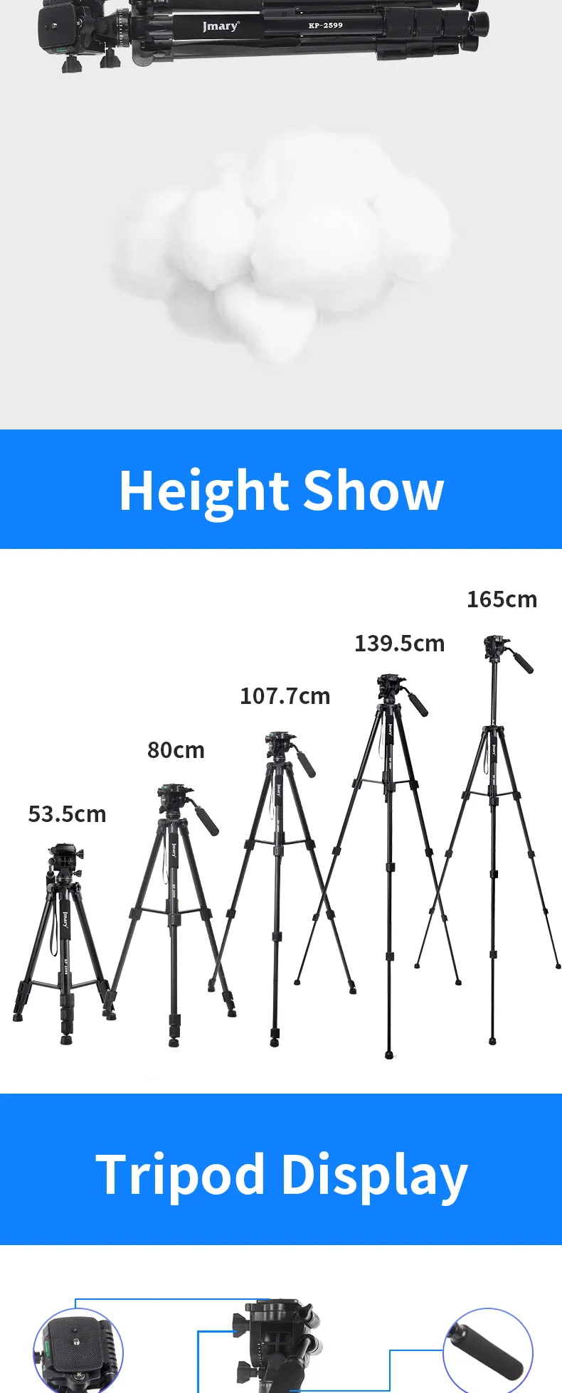 Jmary Kp 2599 Professional Camera Tripod Stand D