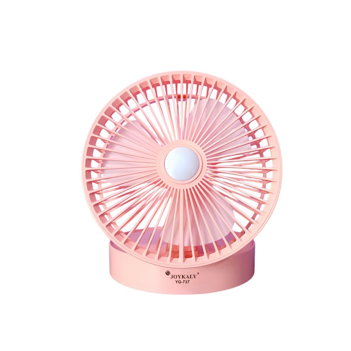 Joykaly Yg 737 Rechargeable Table Fan With Led Light A