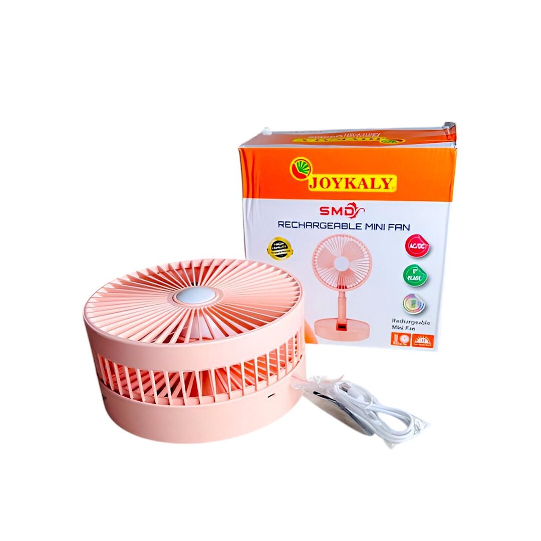 Joykaly Yg 737 Rechargeable Table Fan With Led Light B