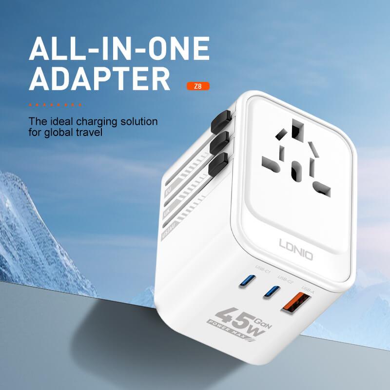 Ldnio Z8 45W Universal Travel Adapter A