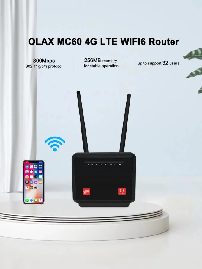 Olax Mc60 300Mbps Wifi Speed 4G Router A Olax Mc60 300Mbps Wifi Speed 4G Router A