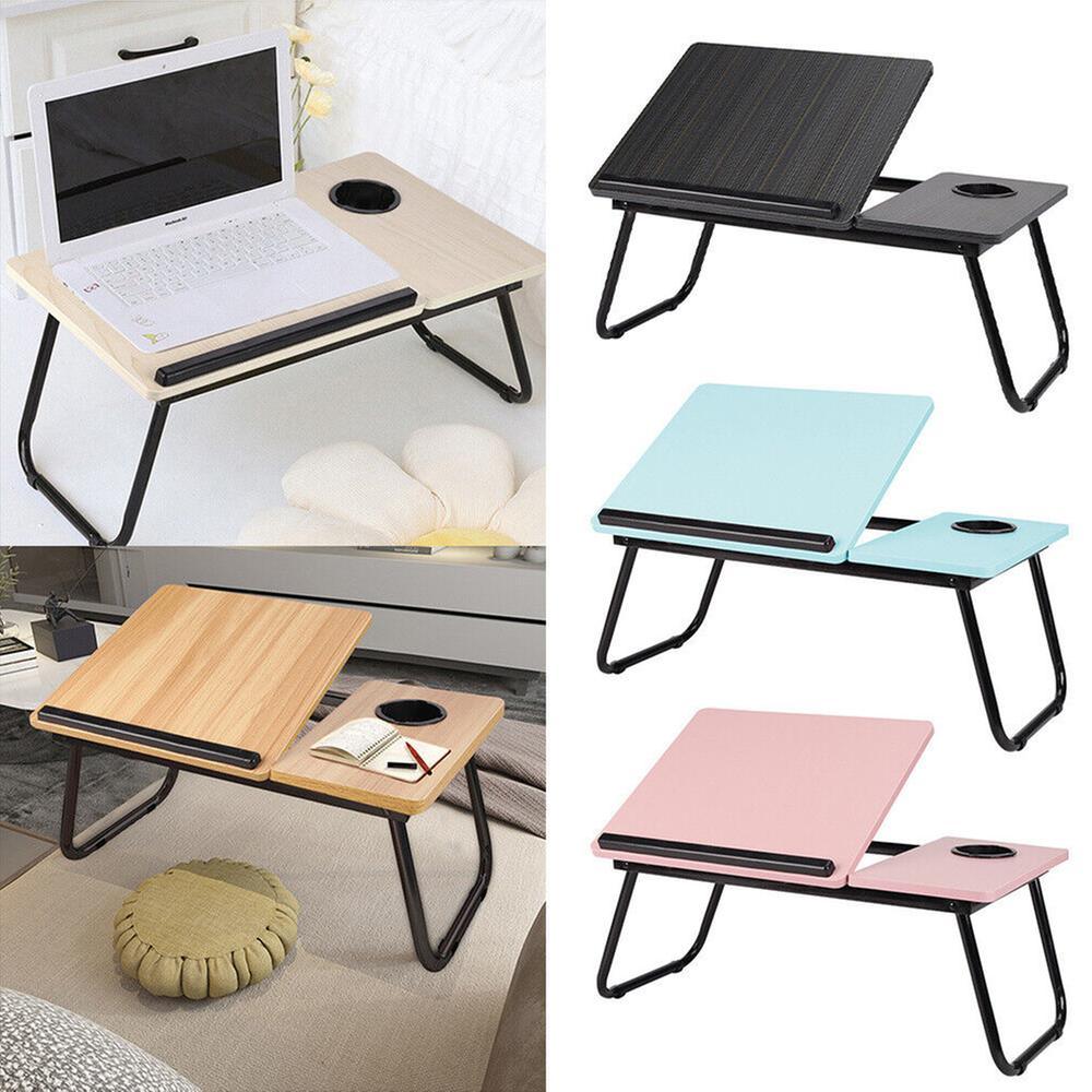 Tiltable And Foldable Double Head Laptop Table C