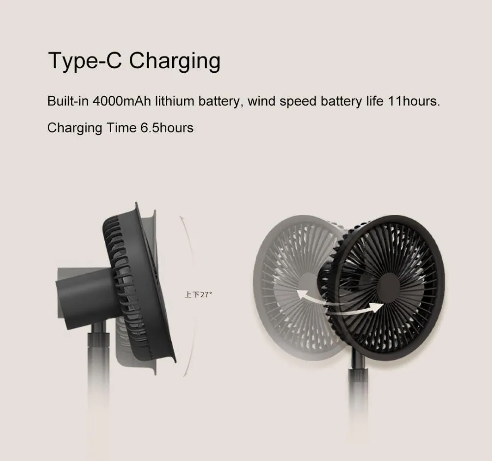 Xiaomi Solove F5 Pro Rechargeable Fan 4000Mah With Swing &Amp; Extendable Latest Model C Xiaomi Solove F5 Pro Rechargeable Fan 4000Mah With Swing &Amp; Extendable Latest Model C