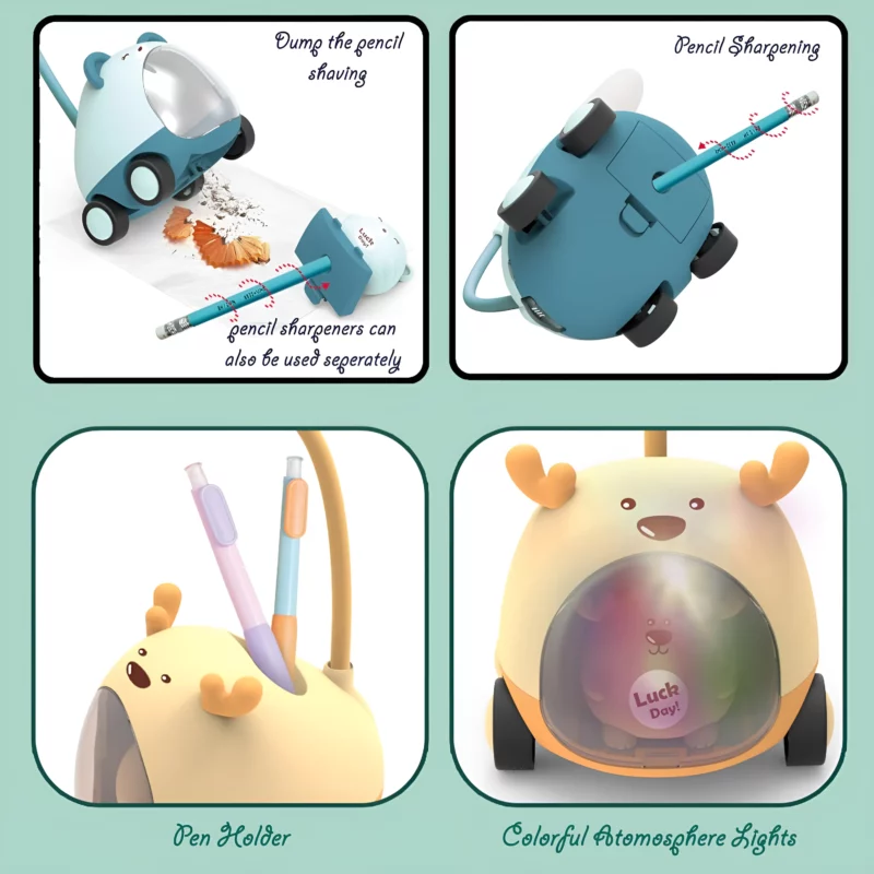 Foldable Led Study Lamp With Pen Holder &Amp; Sharpener For Kids B Foldable Led Study Lamp With Pen Holder &Amp; Sharpener For Kids B