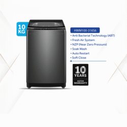 HAIER HWM100 316S6 10 KG Top Load Automatic Washing Machine With 3D Rolling Wash