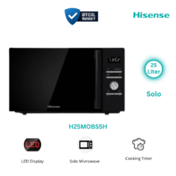 HISENSE H25MOBS5H 25 Liter Microwave Oven Solo with Grey Cavity Official warranty