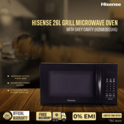 HISENSE H26MOBS5HG 26 Liter Microwave Oven Grill with Grey Cavity