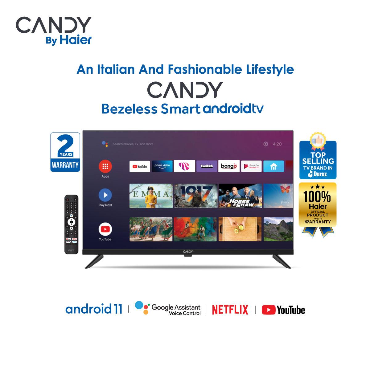 Haier C32K7G Candy 32 Inch Bezel Less Led Android Smart Tv With Free Bongo Subscription Haier C32K7G Candy 32 Inch Bezel Less Led Android Smart Tv With Free Bongo Subscription