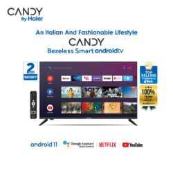 Haier C40K6FG Candy 40 Inch FHD Bezel Less Android Smart TV with Free Bongo Subscription