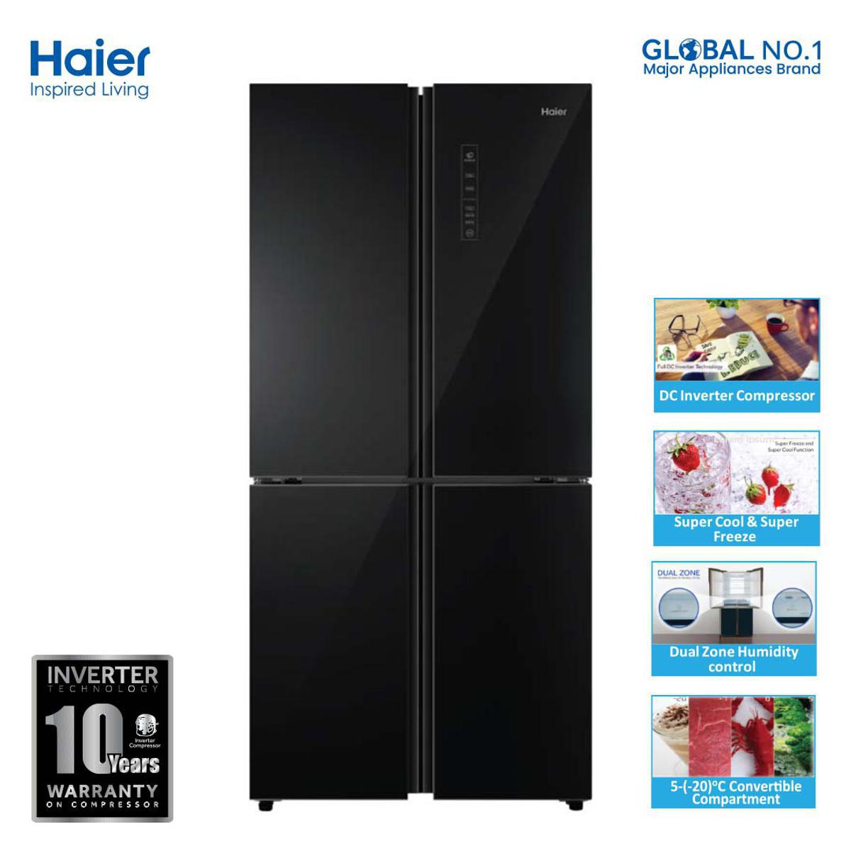 Haier Hrf 578Tbg 522Ltr Black French T Door No Frost Refrigerator Haier Hrf 578Tbg 522Ltr Black French T Door No Frost Refrigerator