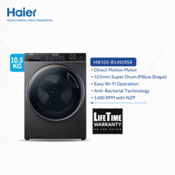 Haier HW105 B14959S8U1 10.5 KG Front Load Washing Machine