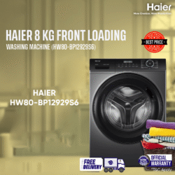 Haier HW80 BP12929S6 8 KG Front Loading Washing Machine