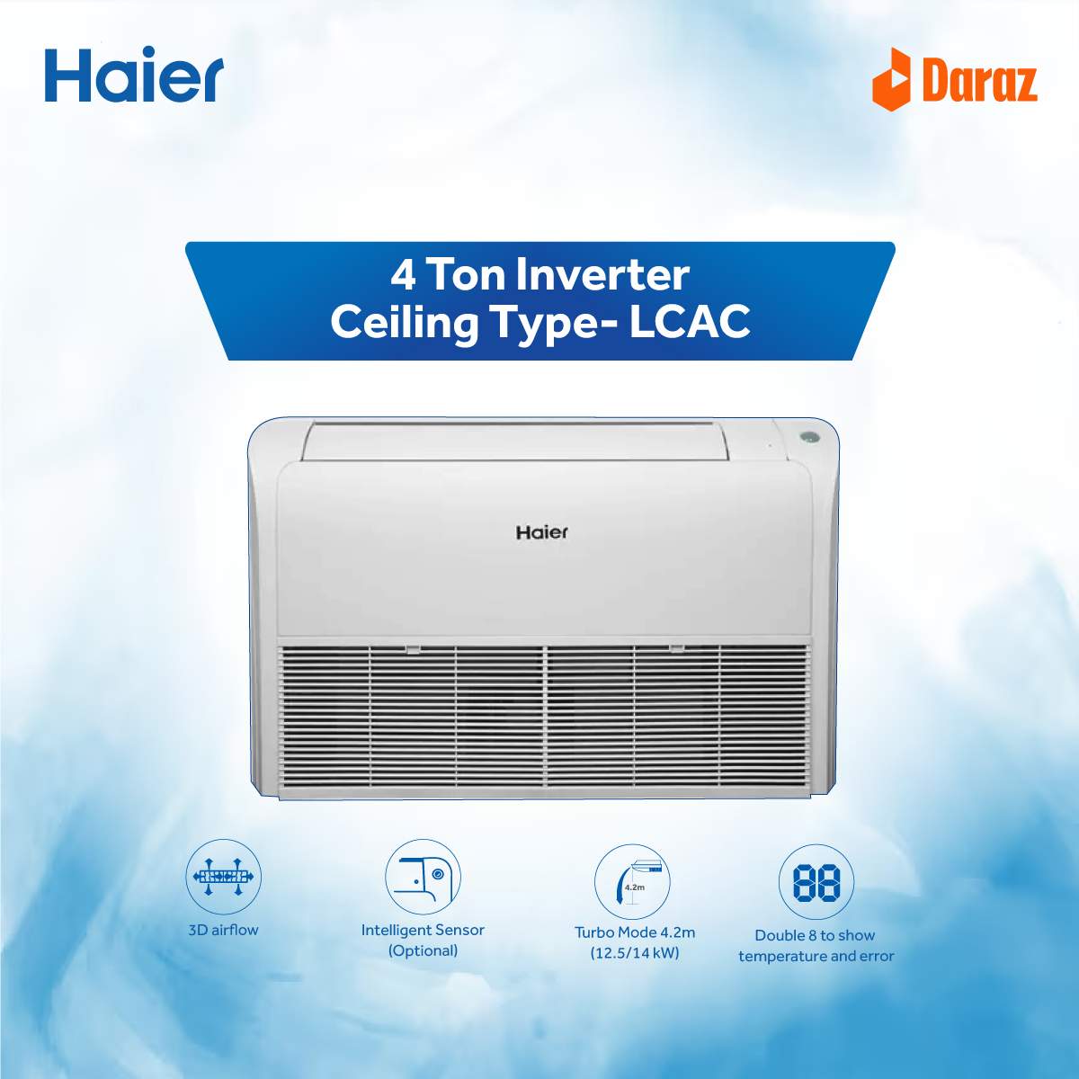 Haier Lcac Hsu48Ceiling 4 Ton Inverter Ceiling Type Light Commercial Air Conditioner Haier Lcac Hsu48Ceiling 4 Ton Inverter Ceiling Type Light Commercial Air Conditioner