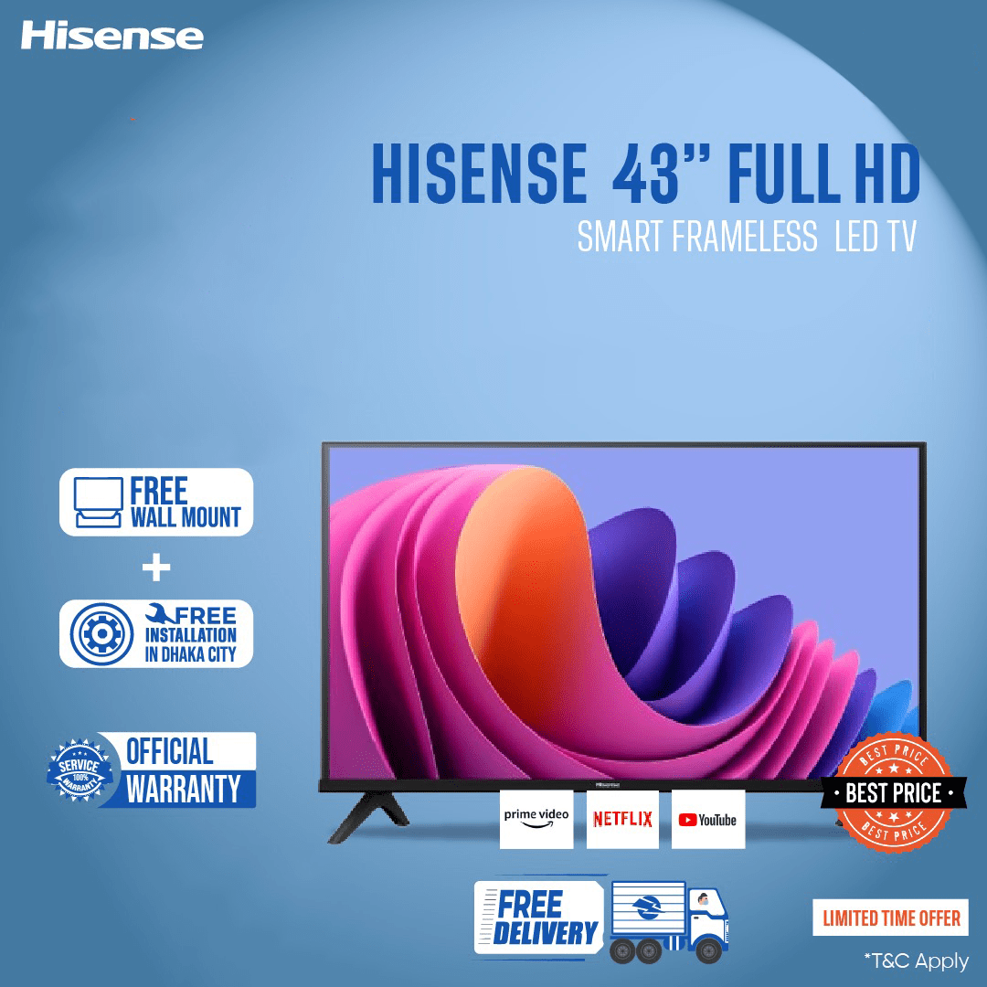 Hisense 43A4F4 43 Bezelless Smart Android Fhd Tv Hisense 43A4F4 43 Bezelless Smart Android Fhd Tv