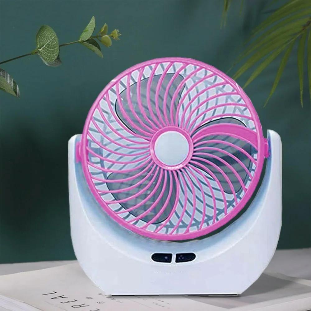 Jy Super Jy 1880 Lithium Rechargeable Mini Table Fan With Led Light B