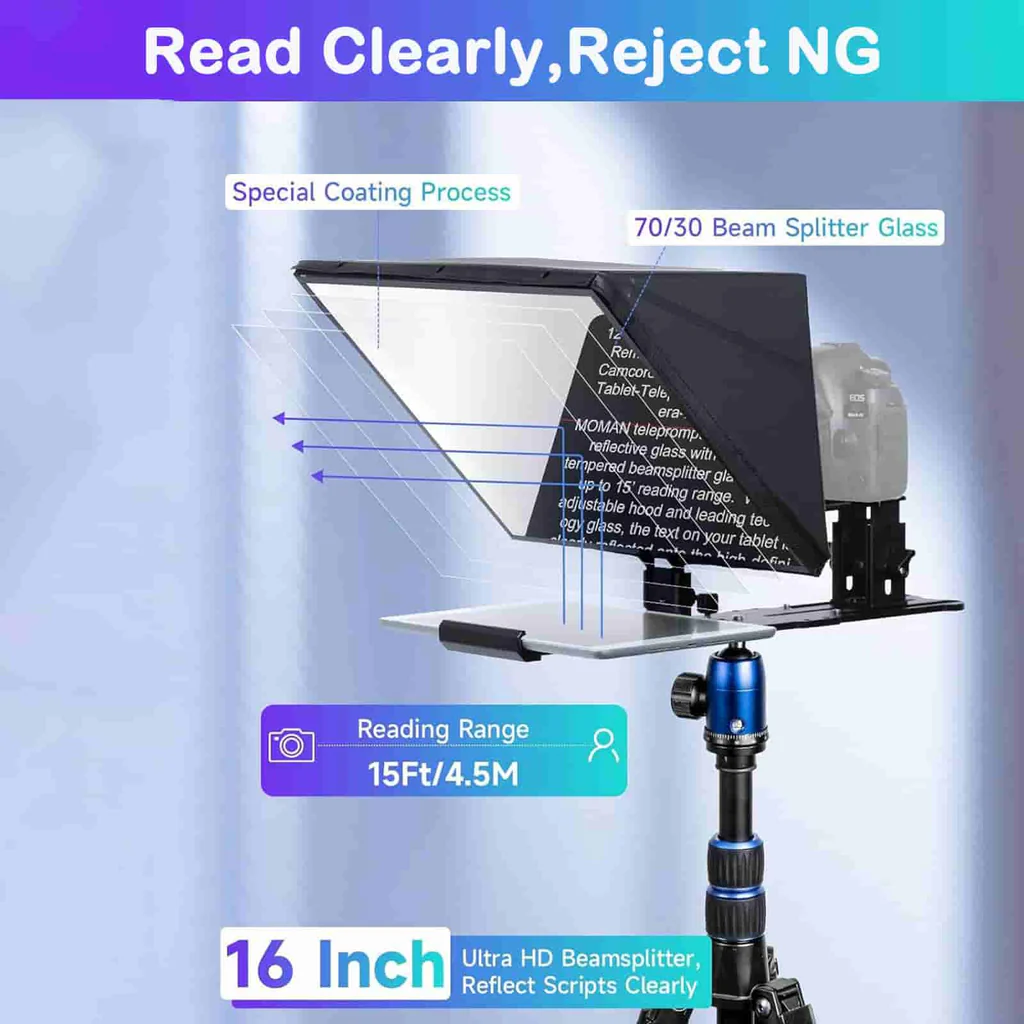 Moman Mt16 Video Camera Teleprompter C
