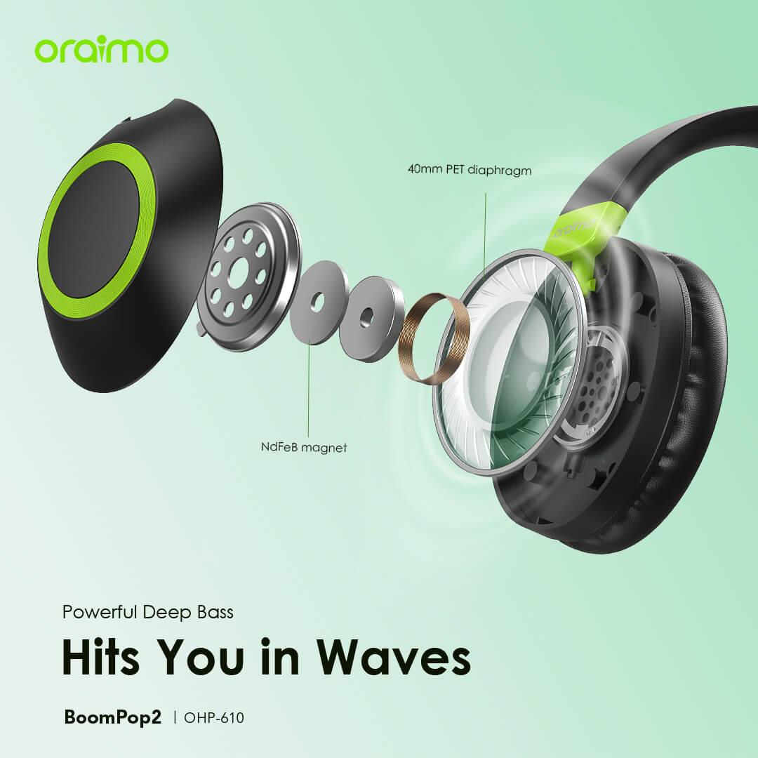 Oraimo Ohp 610 Boompop 2 Wireless Headphones C