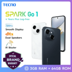 TECNO SPARK Go 1 3GB+64GB 120Hz DTS Dual Speaker