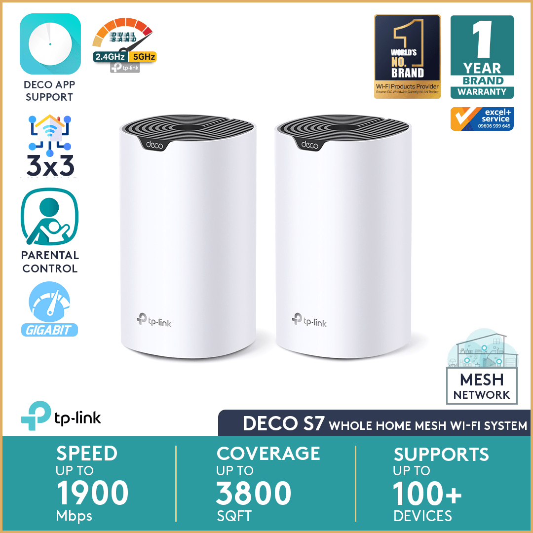 Tp Link Deco S7 Ac1900 2 Pack Mbps Gigabit Dual Band Wi Fi 5 System Tp Link Deco S7 Ac1900 2 Pack Mbps Gigabit Dual Band Wi Fi 5 System