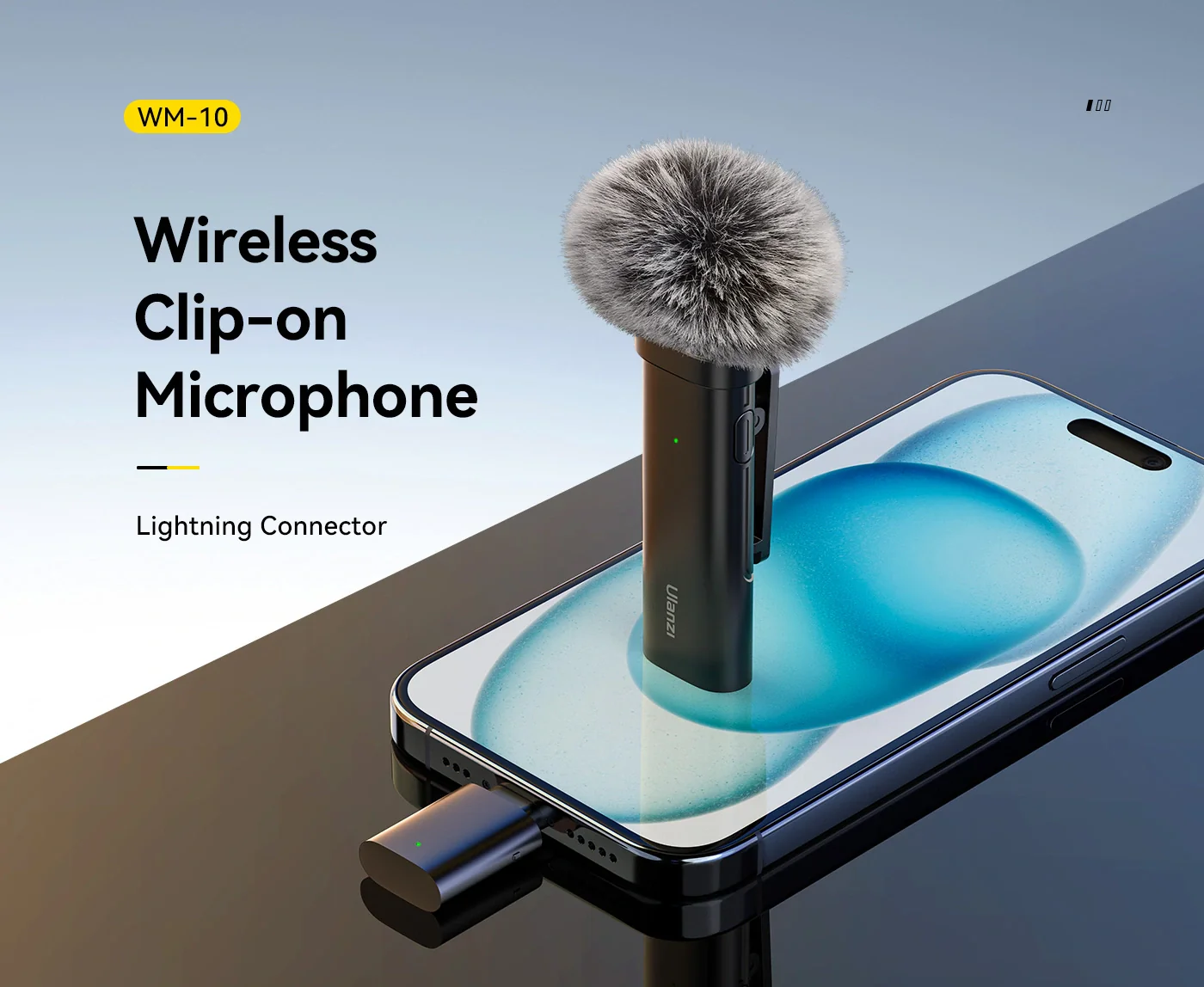 Ulanzi Wm 10 Wireless Clip On Microphone For Smartphone Or Tablet A