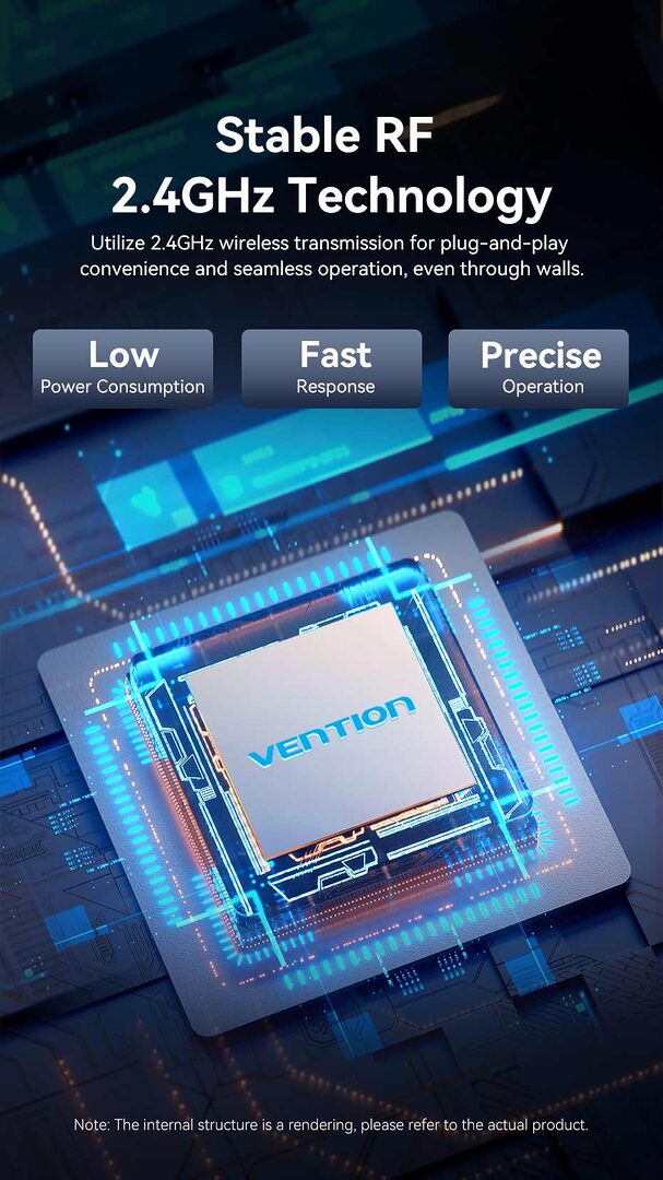 Vention Wireless Powerpoint Presentation Clicker With Red Laser Pointer E