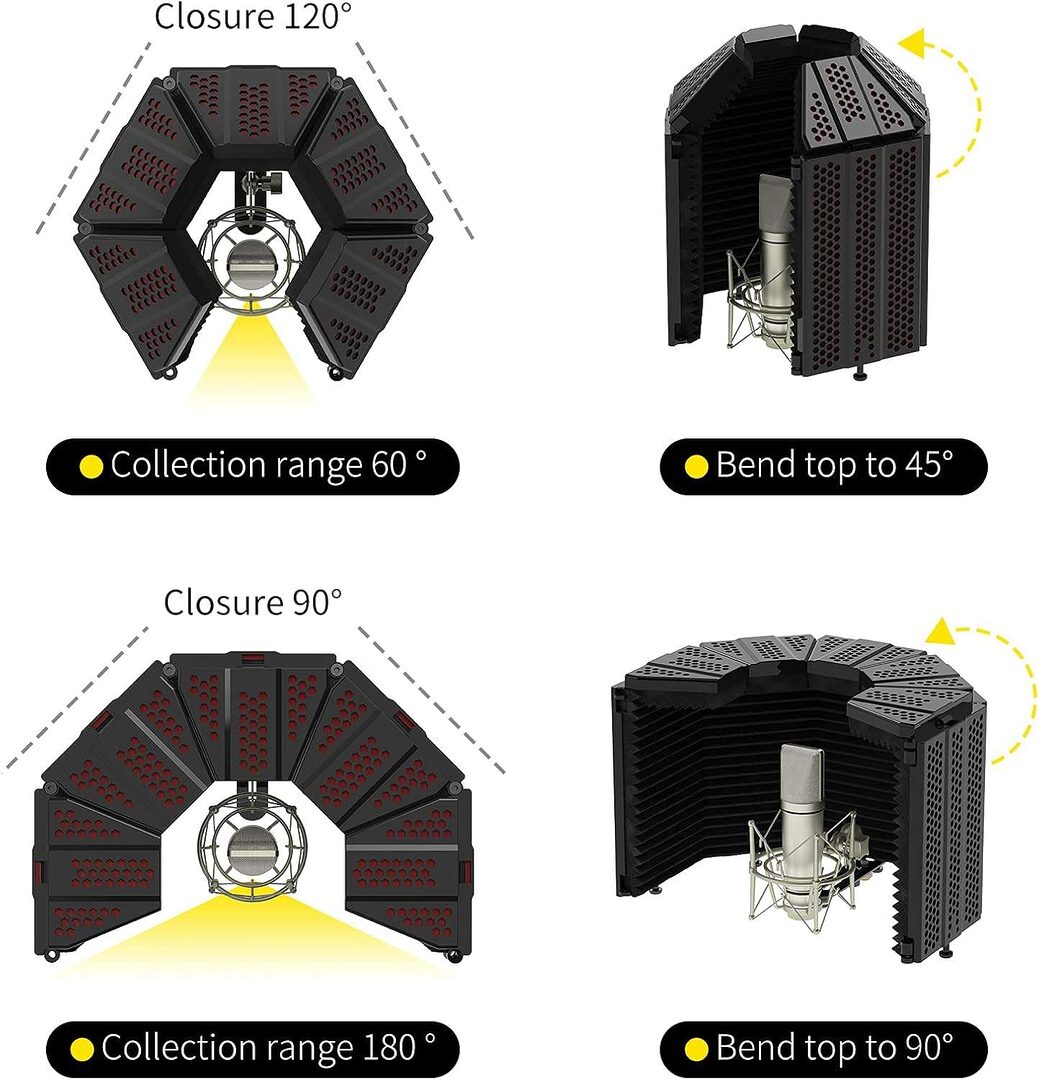 Xtuga Microphone Isolation Shield With Pop Filter B
