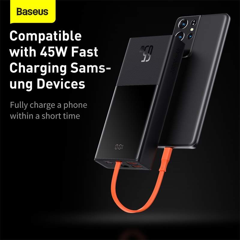 Baseus Elf 65W Power Bank 20000Mah With Type C Cable Aa Baseus Elf 65W Power Bank 20000Mah With Type C Cable Aa