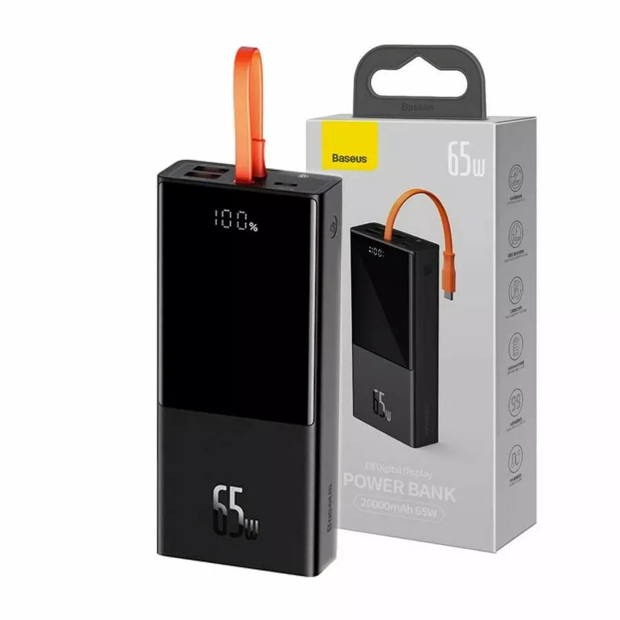 Baseus Elf 65W Power Bank 20000Mah With Type C Cable Z Baseus Elf 65W Power Bank 20000Mah With Type C Cable Z