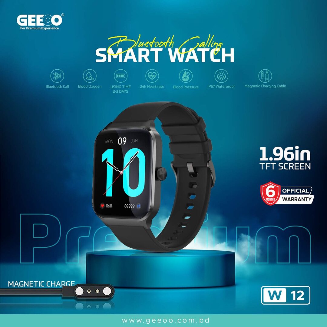 Geeoo W12 Bluetooth Calling Smart Watch V