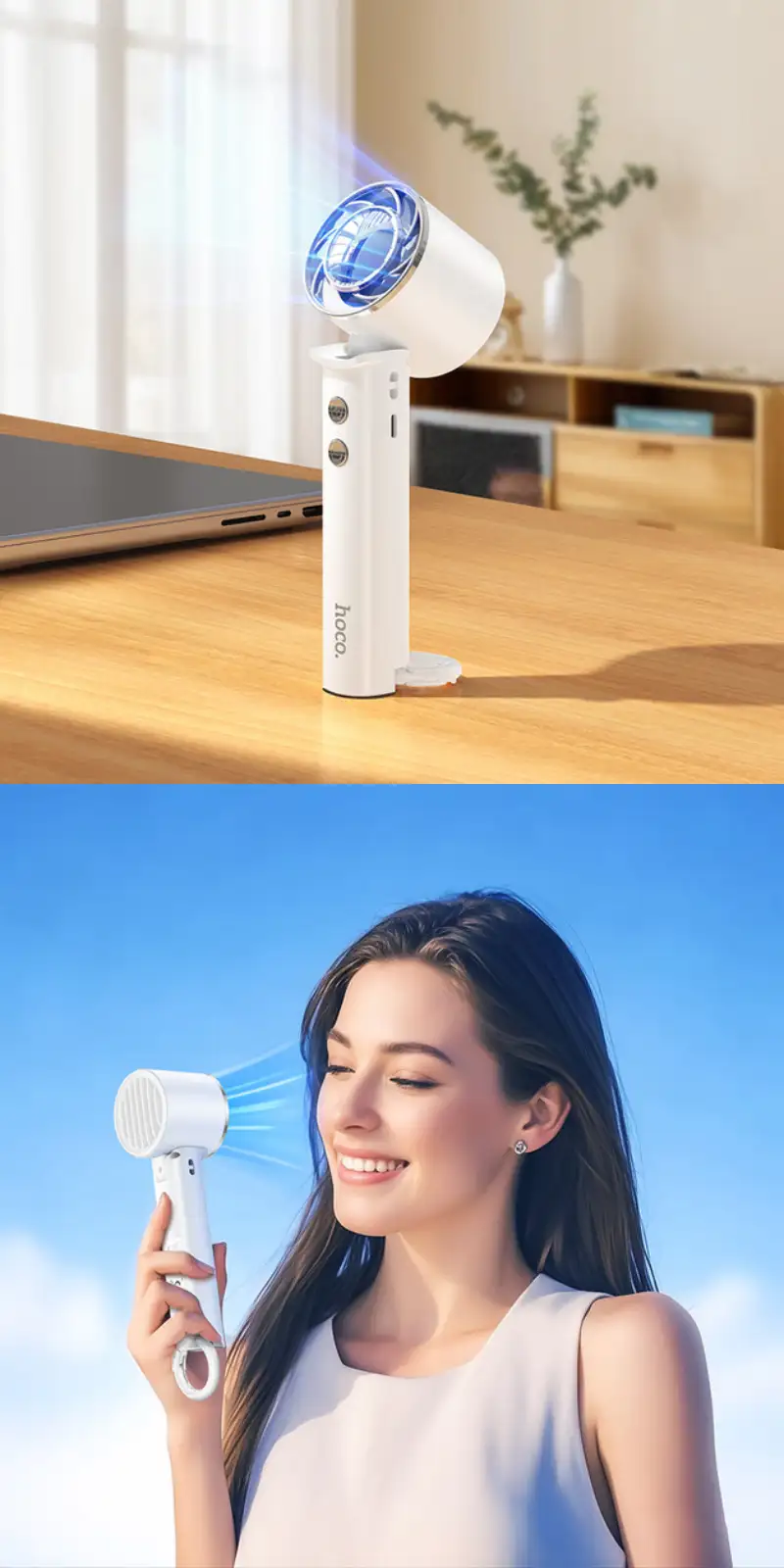 Hoco Hx61 4 In 1 Rechargeable Hand Fan Va