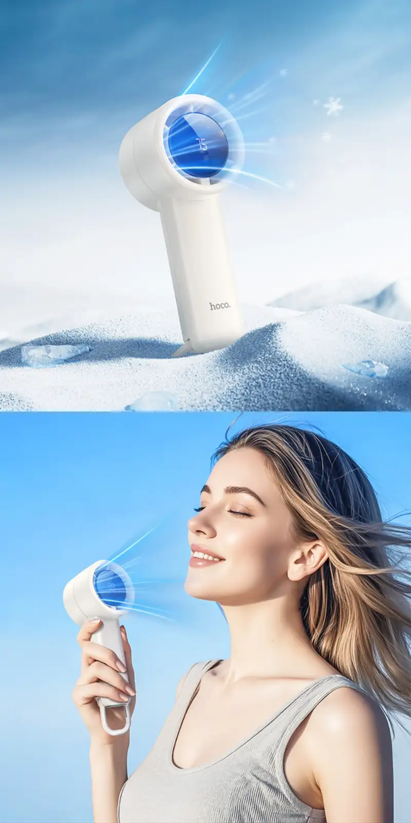 Hoco Hx63 Hand Fan With Digital Display N Hoco Hx63 Hand Fan With Digital Display N