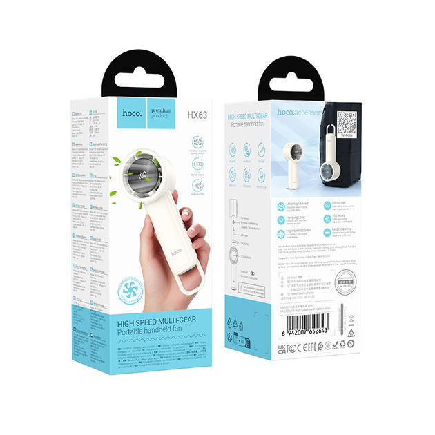 Hoco Hx63 Hand Fan With Digital Display V Hoco Hx63 Hand Fan With Digital Display V