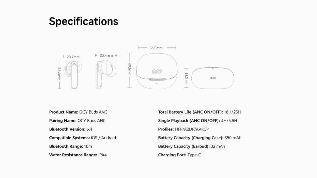 Qcy Ht15 Buds Anc Tws Earbuds A Qcy Ht15 Buds Anc Tws Earbuds A