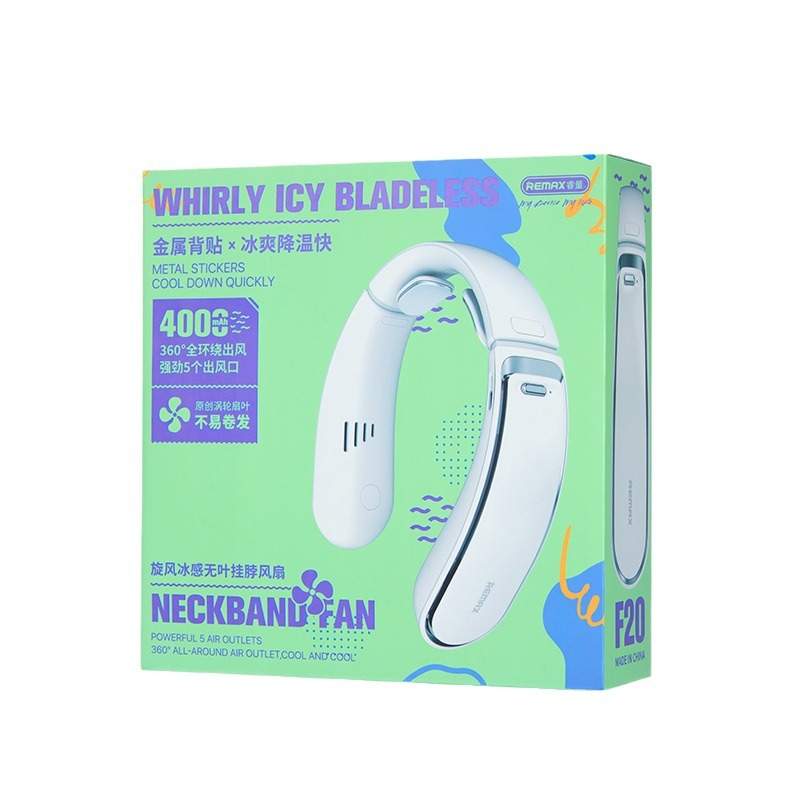 Remax F20 Whirly Series Icy Bladeless Neck Fan V