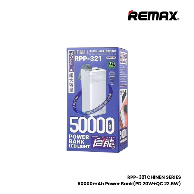 Remax Rpp 321 50000 Mah Power Bank – White 4 Remax Rpp 321 50000 Mah Power Bank – White 4