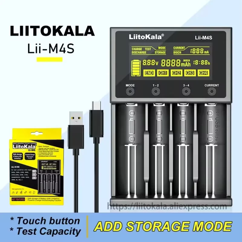 Liitokala Lii M4S 4 Slot Multifunctional Battery Charger B
