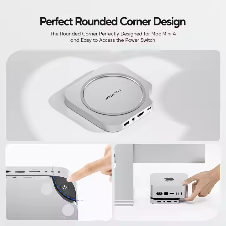 Pulwtop Mac Mini M4 M4 Pro Hub Stand Dock With External Storage Upgrade M 2 Ssd Enclosure A Ad