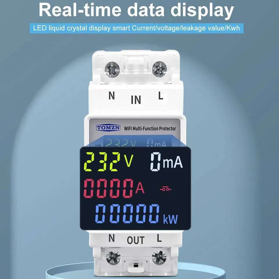 Tomzn Tompd-63Sw Wifi Smart Circuit Breaker With Real Time Energy Monitoring And App Control V
