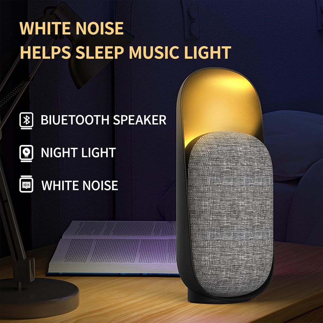 3 In 1 Bluetooth Speaker, Night Light, And Sleeping Machine A