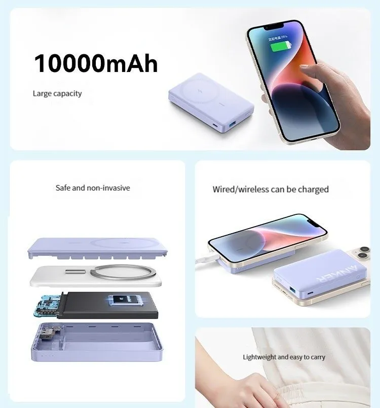 Anker 334 Maggo Powercore 10000Mah Wireless Power Bank A Anker 334 Maggo Powercore 10000Mah Wireless Power Bank A