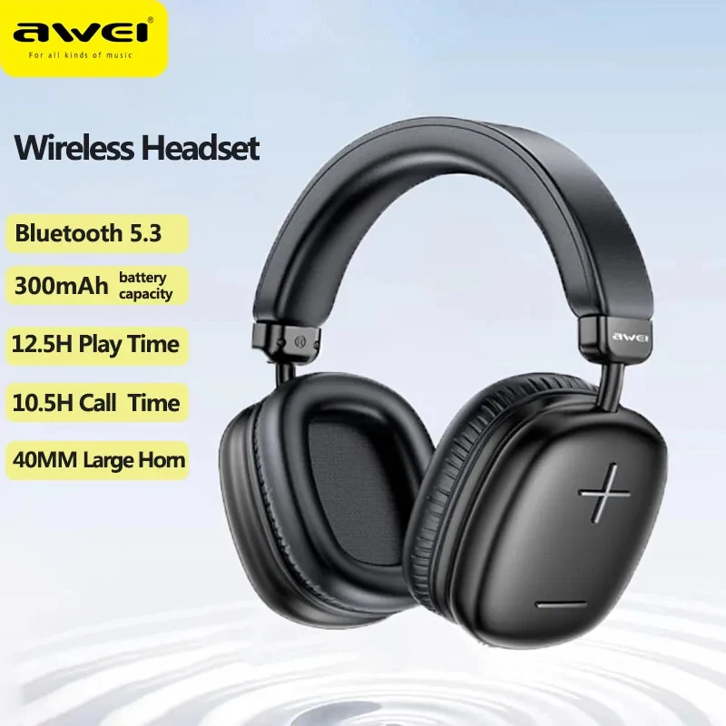 Awei At6 Wireless Stereo Overhead Headphone A