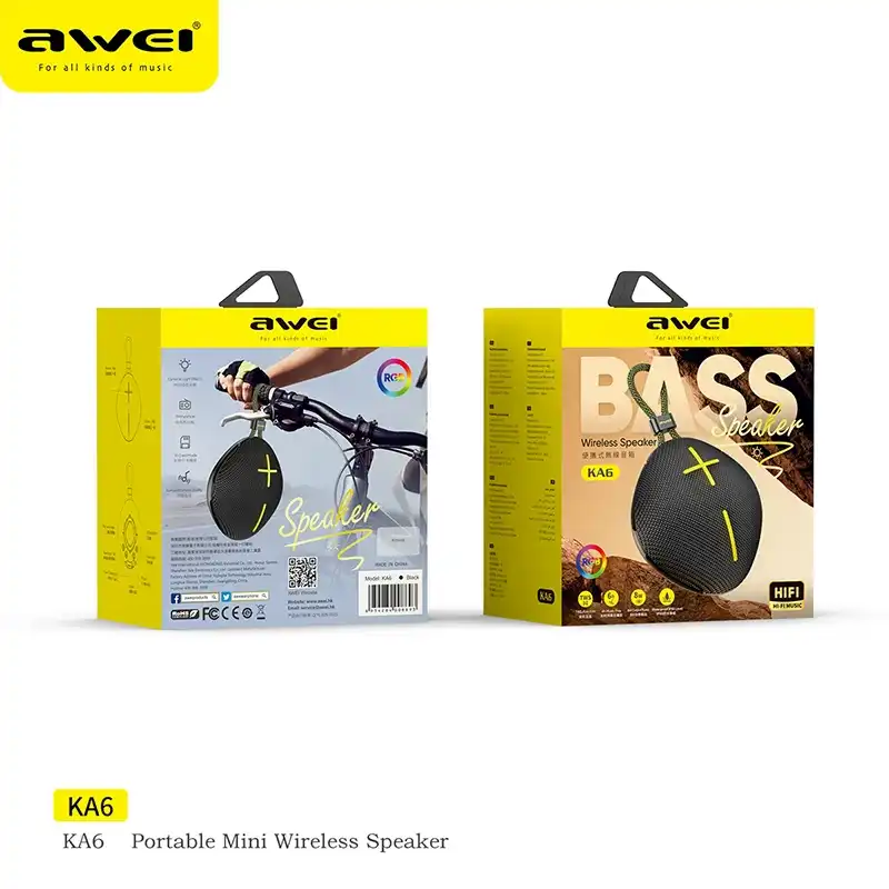 Awei Ka6 Mini Wireless Powerful Bluetooth Speaker C