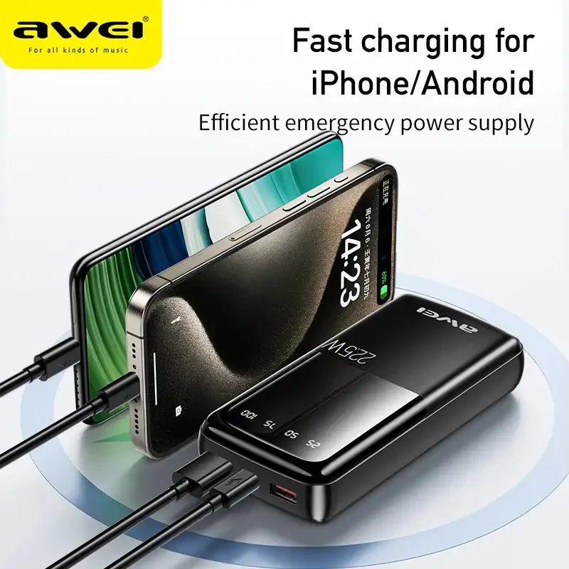 Awei P13K 22 5W Pd Powerbank 20000Mah Fast Charging B