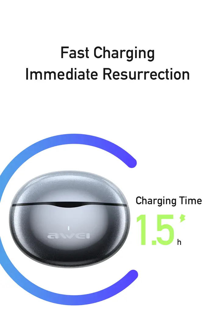 Awei T62 4 Mic Enc Earphones Bluetooth 5 3 Earbuds C