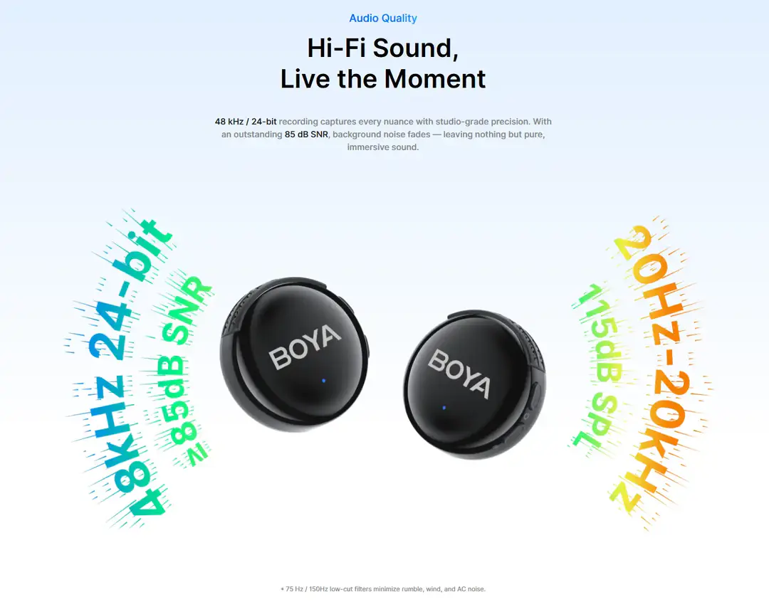 Boya Boyalink 3 Ai Powered Button Wireless Microphone System C