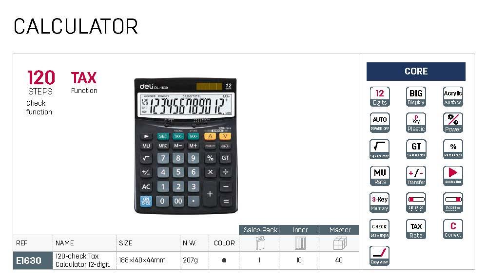 Deli E1630 Desktop Calculator B