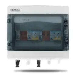 GearUP 12 Way DC PV Combiner Box with MCB, Fuse & SPD (IP65 Waterproof) a